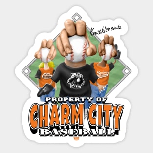 Knucklehead for Charm City Baseball Sticker